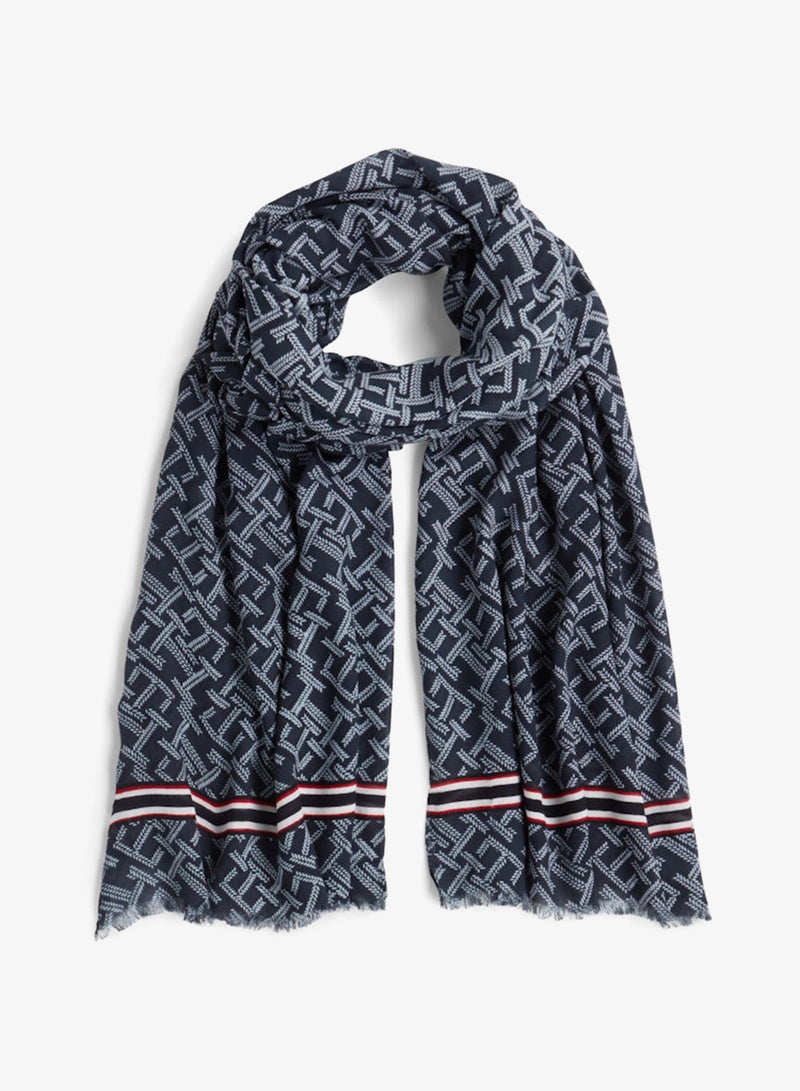 TOMMY HILFIGER TH Monogram Lightweight Scarf - Image 1